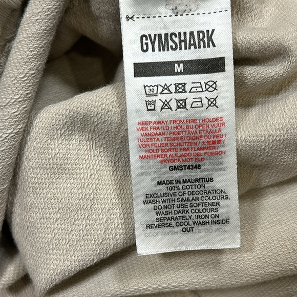 Gymshark Men’s Restore Cotton T-Shirt Desert Beige Drawstring Waist Short Sleeve - Picture 9 of 10